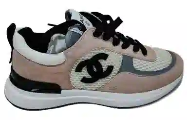 CHANEL 22P Low Sneakers Pink Black White