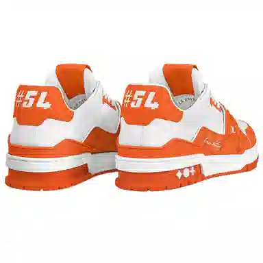 LOUIS VUITTON Trainer White Orange
