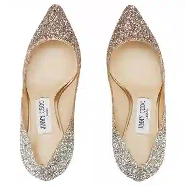 Jimmy Choo Rose Gold Stiletto Heels