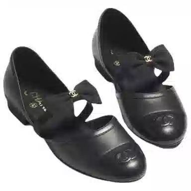 CHANEL 25B Mary Jane Flats Black