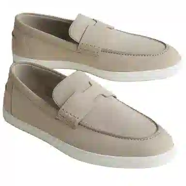 Hermes Job Loafers Beige