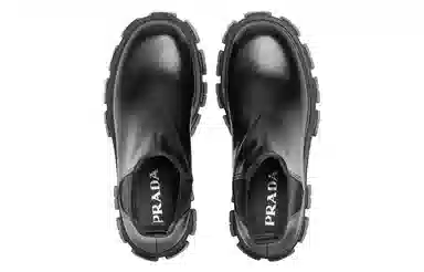 Prada Monolith Chelsea Boots Black