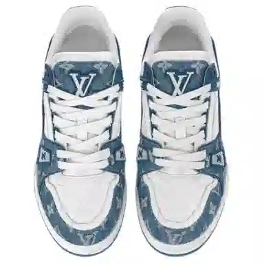 Louis Vuitton Trainer White Blue