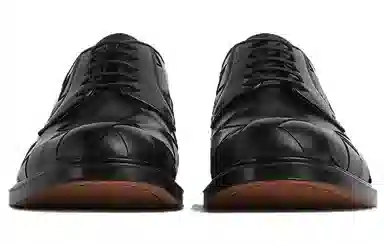 Bottega Veneta Tie Leather Oxford Black