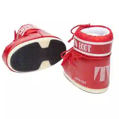 Moon Boot Short Snow Boots Red White