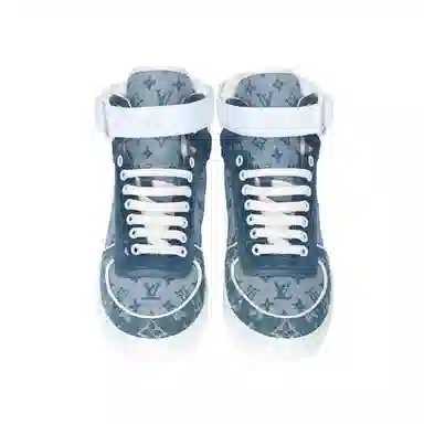 Louis Vuitton Boombox Monogram Denim High-Top Sneakers