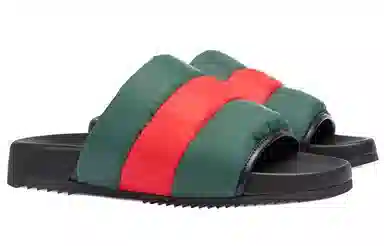 Gucci Slide Black Green Red