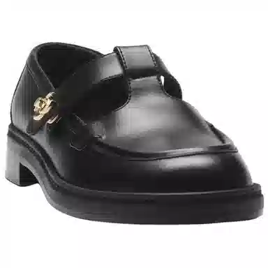 CHANEL 25K Mary Jane Flat Black