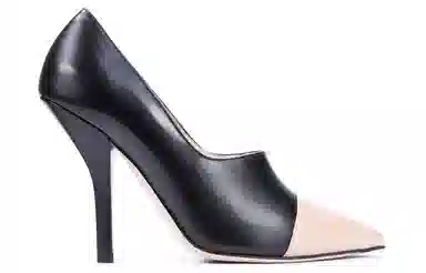 Fendi Leather High Heels Black Beige