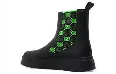 Gucci Chelsea Boots Black Green