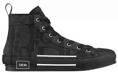 Dior B23 High Top Canvas Sneakers Black