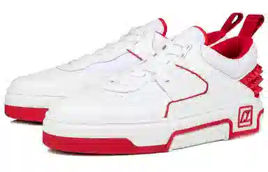 CL Platinum Low Top Sneakers White Red