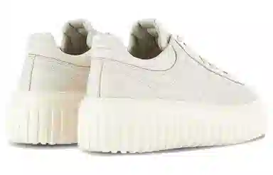 Hogan Low Top Ivory Leather Sneakers