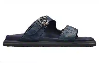 Dior Tears Denim Slides Blue