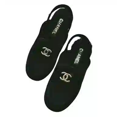 CHANEL 25A Flat Loafers Black