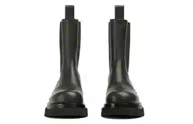 Bottega Veneta Lug Chelsea Boots Dark Green