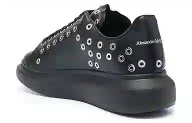 Alexander McQueen Leather Low Top Sneakers Black