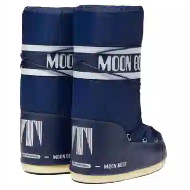 Moon Boot Lace-Up Mid Snow Boots Blue