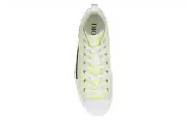 DIOR B23 High Top Canvas Sneakers Yellow