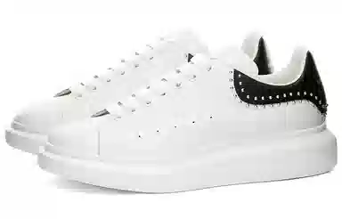 Alexander McQueen Oversized Sneaker Studded Black Heel