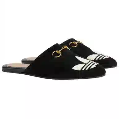 adidas x Gucci Trefoil Slipper Black