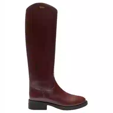 COACH Park Leather Boots Wine Red