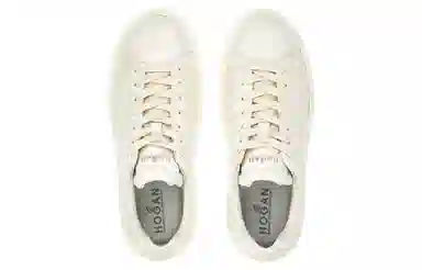 Hogan Low Top Ivory Leather Sneakers