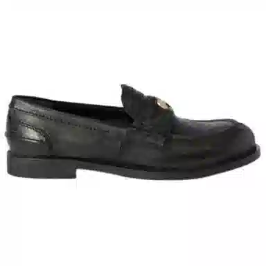 Miu Miu Leather Loafers Black