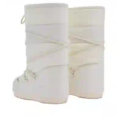 Moon Boot Icon Cross Lace Mid Snow Boot White