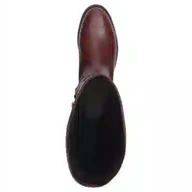COACH Park Leather Boots Wine Red