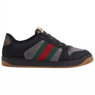 GUCCI Screener Lace-Up Low Top Sneakers Black