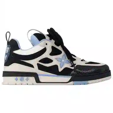 Louis Vuitton Skate Low Top Sneakers Black White Purple