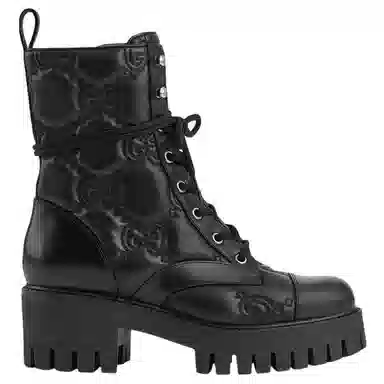 Gucci GG Print Leather Boots