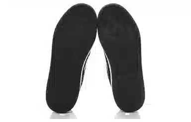 CHANEL Logo Low Top Sneakers Black White