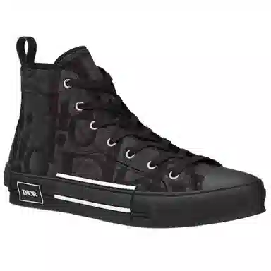 Dior B23 High Top Canvas Sneakers Black