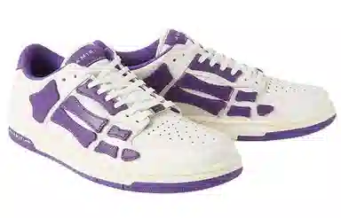 AMIRI Skel-Top Low White Purple