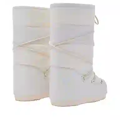 Moon Boot Icon Cross Lace Mid Snow Boot White