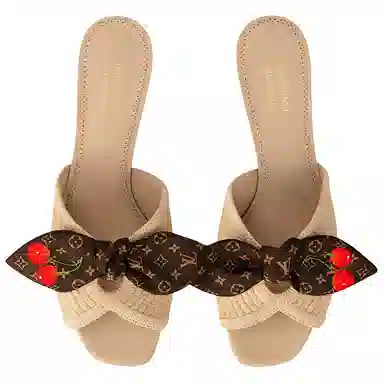 Takashi Murakami x Louis Vuitton Cherie Mules Beige