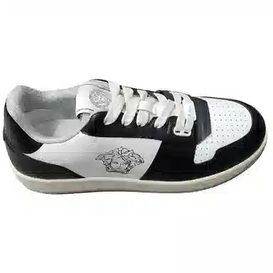 Versace Low Top Leather Sneakers Black