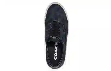 Coach Leather Low Top Sneakers Blue