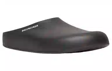 Balenciaga Rubber Clog Sandals Black