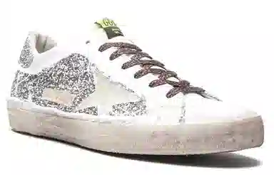 Golden Goose Super-Star Silver Distressed