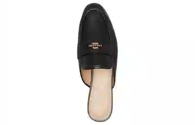 COACH Slip-On Flat Sandals Black