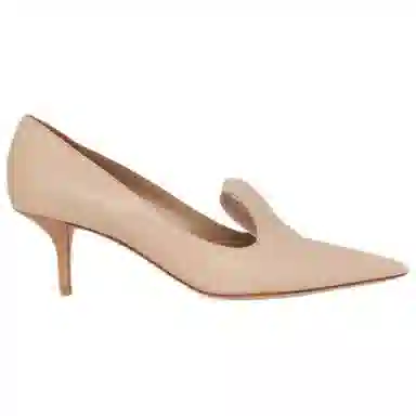 Burberry Leather Pointed Toe Heels Nude