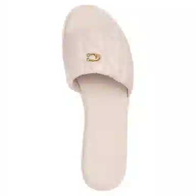 COACH Holly Lambskin Quilted Slides Pink