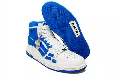 AMIRI Skel-Top Hi White Blue