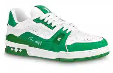 LOUIS VUITTON Trainer White Green