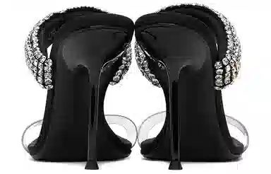 Alexander Wang Rubber Slides Black