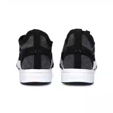 CHANEL Round Toe Lace-Up Low Sneakers Gray Blue