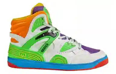 Gucci Basket High Top White Green Purple